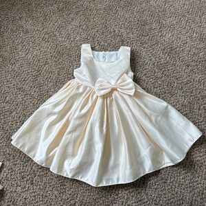 Elegant Cream Kids Dress with Bow